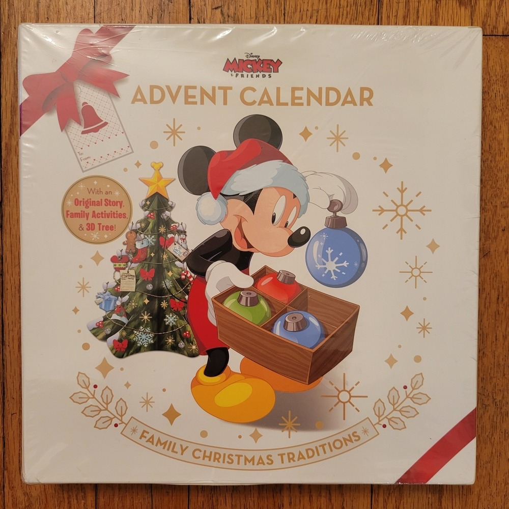 Disney Mickey Friends Family Christmas Traditions‎ Advent Calendar 3D Tree NEW